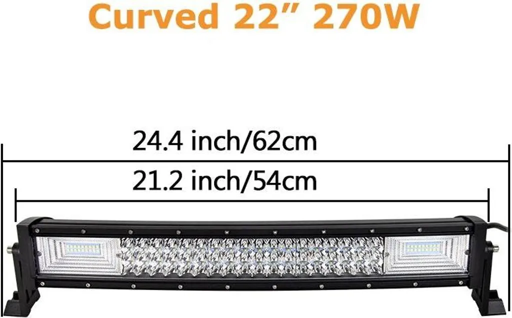 Barre LED 22 pouces incurvée ultra lumineuse avec faisceau panoramique
