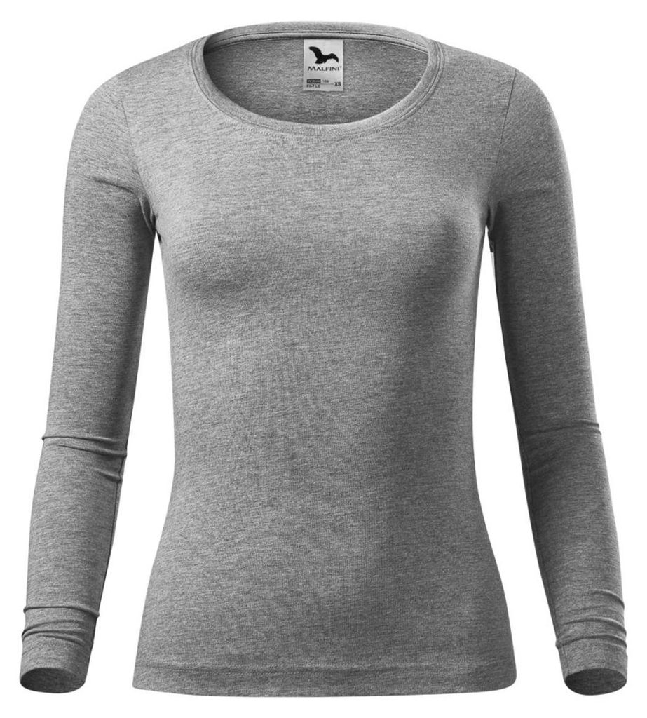 Malfini - T-Shirt für Damen, Anliegend, Langärmlig PP11566 (L) (Dunkelgrau)