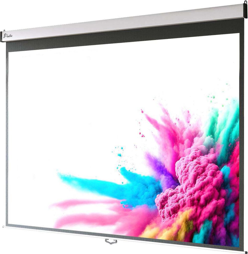 PANTERA | Rolloleinwand | 200 x 200 cm | 111" | 1:1 | Manuell | 4K/8K Ultra HDR 3D | Beamerleinwand, Projektionsleinwand, Präsentationswand, Rollo...