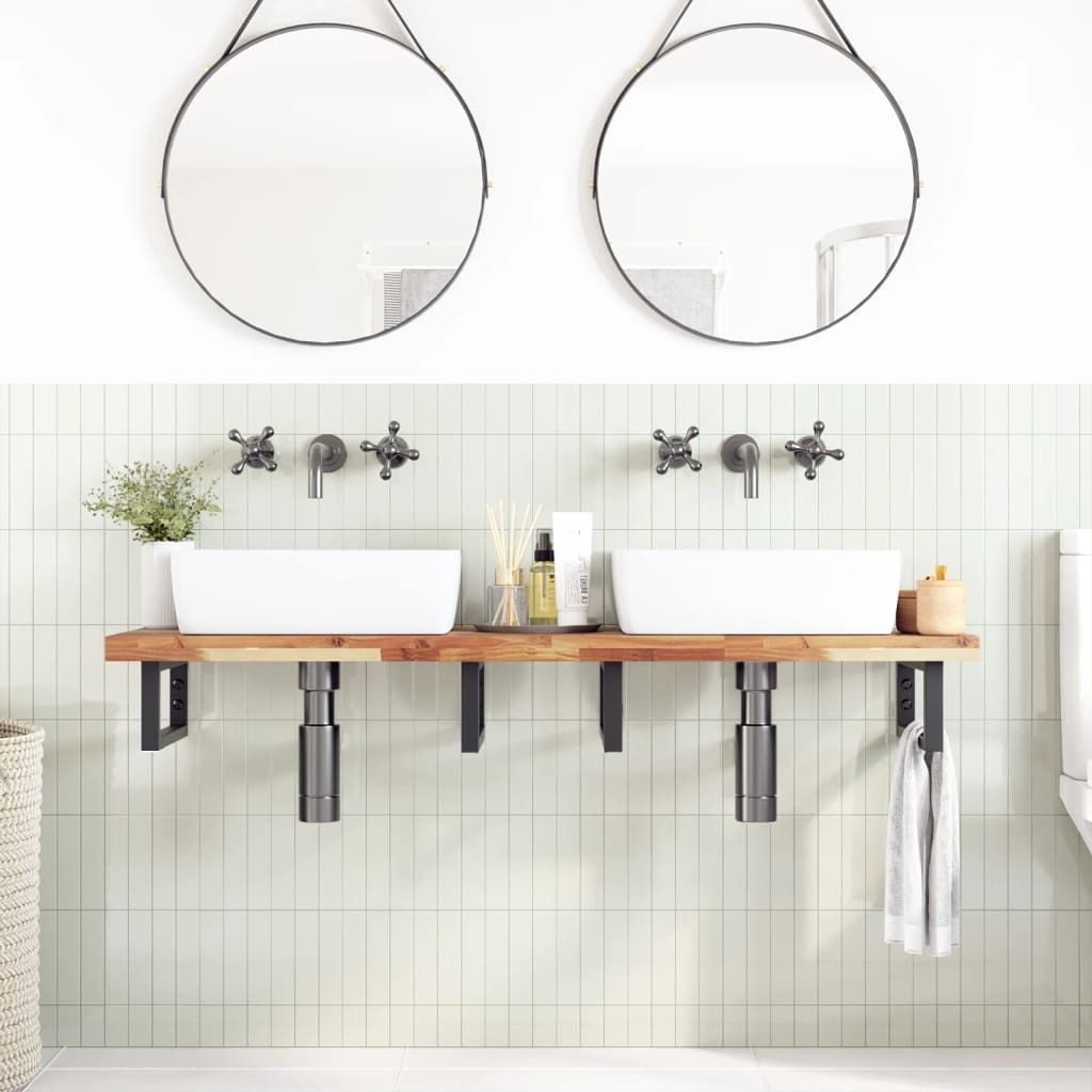 "2026 MODERNE"Tischplatte - elegantes Design - Schreibtischplatte - 120x40x4cm Rechteckig Massivholz Akazie DE891795 - Tischplatten