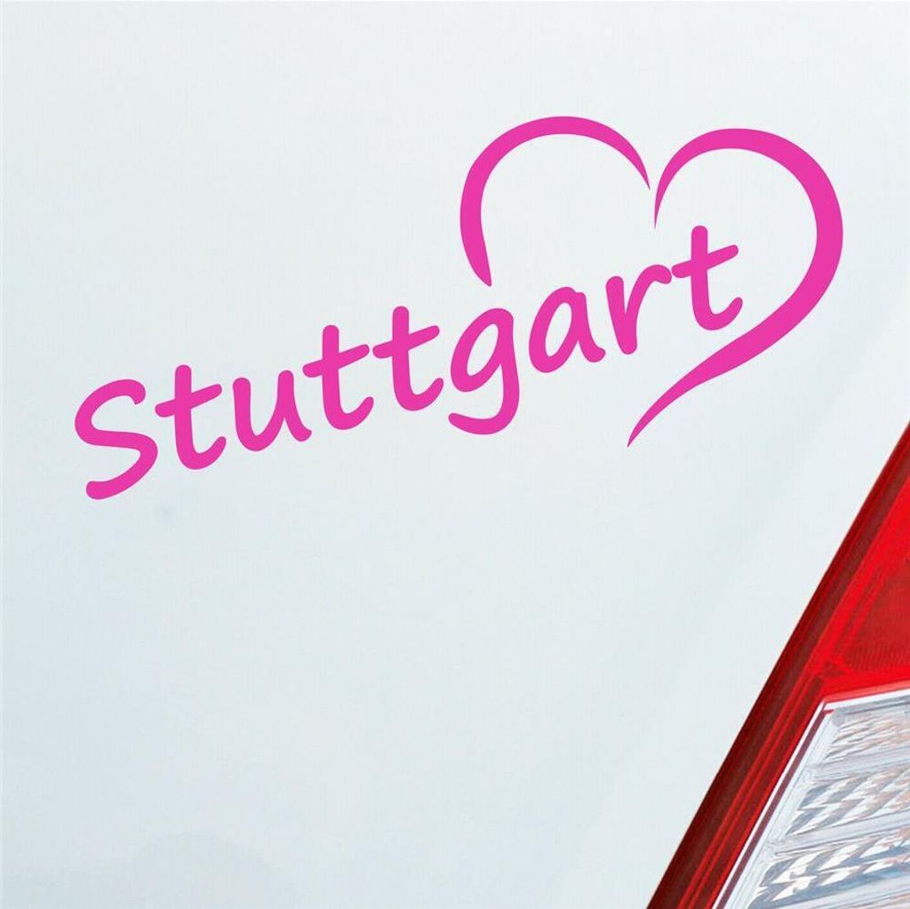 Auto Aufkleber Stuttgart Herz Stadt City Liebe Love Heart Produktbild 