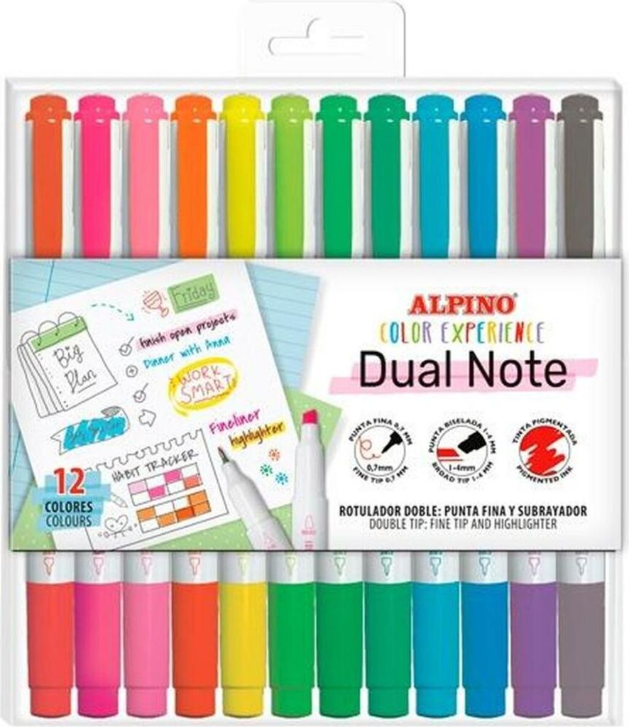 Alpino AR001142, Fein, 12 Farben, Mehrfarbig, 0,7 mm, 4 mm, Mehrfarbig