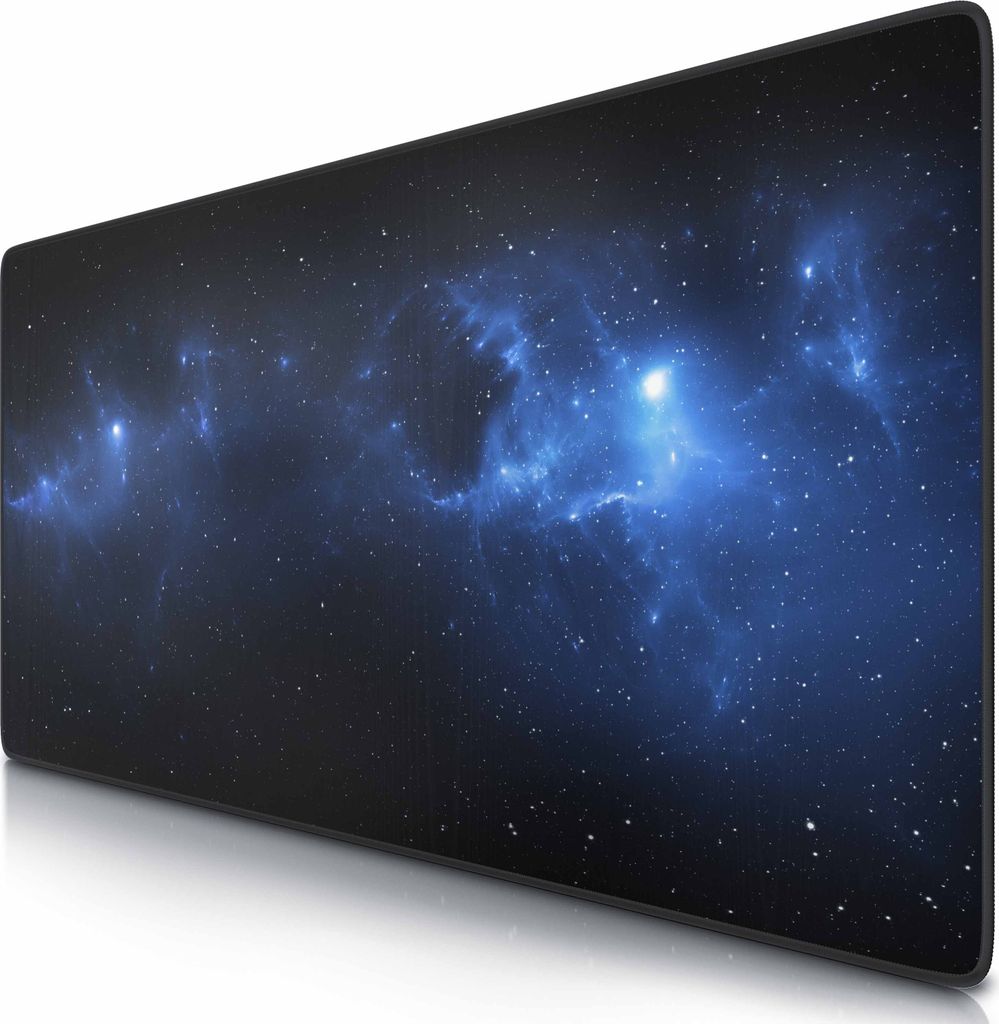 CSL Gaming Mauspad XXL, 900 x 400 x 3 mm, Schreibtischunterlage, abwaschbar, rutschfeste Rückseite, Geschwindigkeit & Präzision, Stars Design