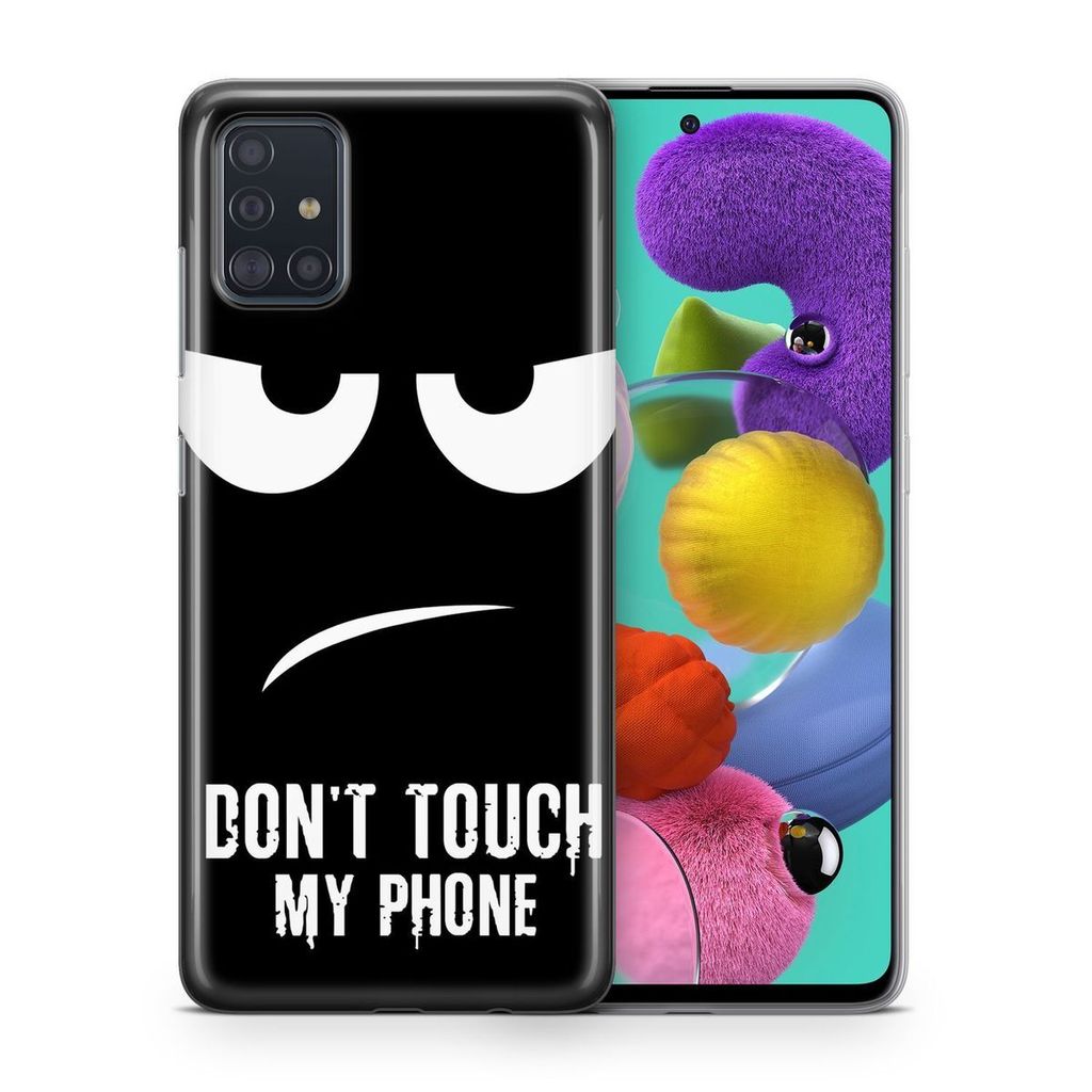 Handyhülle Schutzhülle für Huawei P10 Lite Case Cover Tasche Bumper Etuis TPU, Modell:Huawei P10 Lite, Motiv auswählen:Dont Touch My Phone Schwarz
