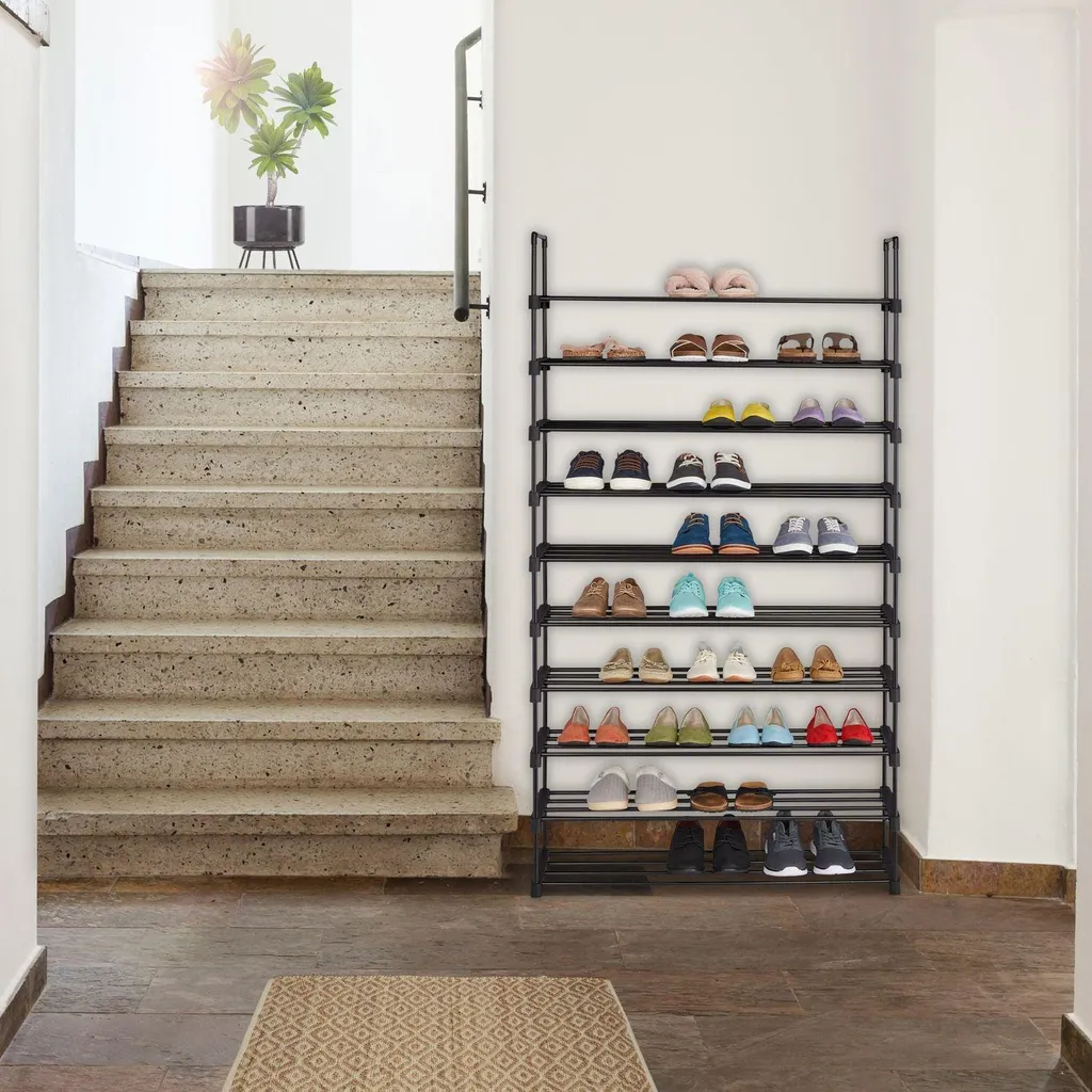 Grande étagère à chaussures modulable et robuste avec 12 compartiments - 5