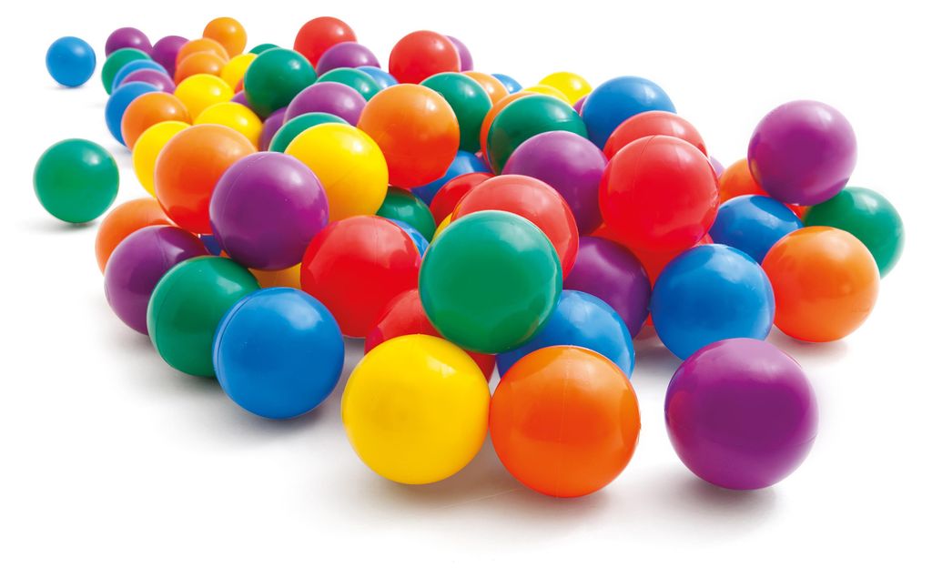 INTEX Fun Ballz 100 Stück 8cm Bälle mit Tragetasche – Produktbild 