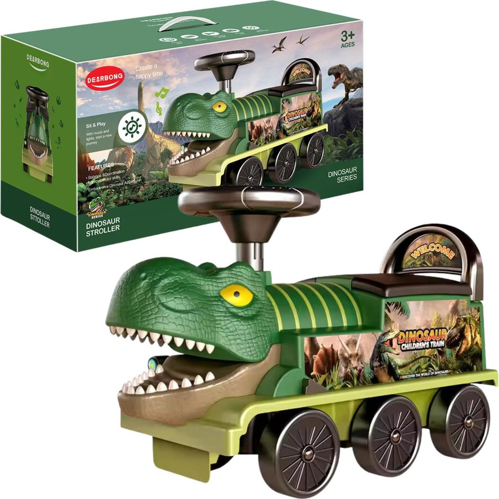 Grüne Lokomotive Dinosaurier Walker Sound- und Lichteffekte
