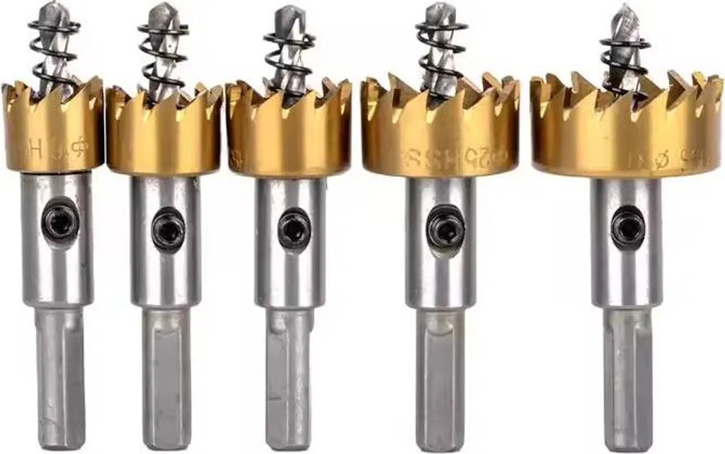 Set 5 Seghe a Tazza HSS per Metalli e Legno - 16-30mm Professional
