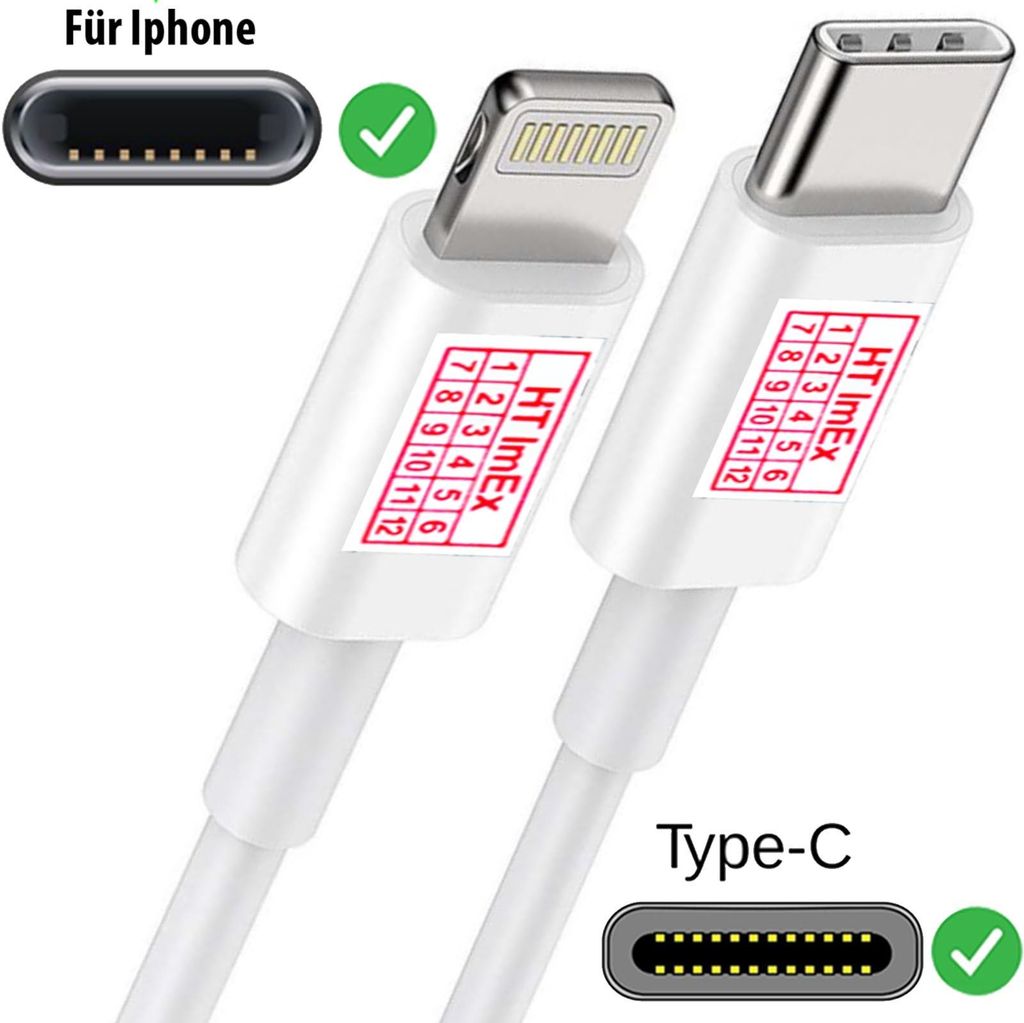 Ladekabel Adapter weiß 1m kompatibel mti iPhone SE (3. Generation)