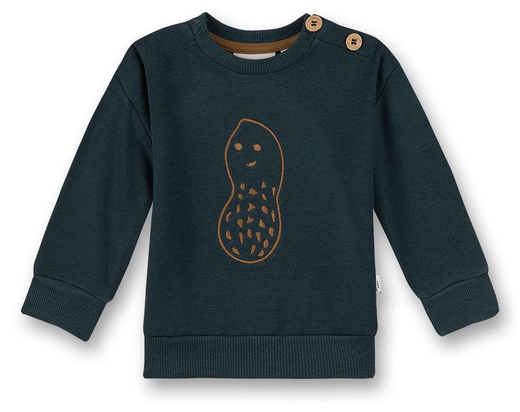 Sanetta Pure Jungen-Sweatshirt dunkelgrün Erdnuss 56