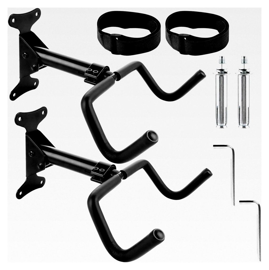 2 Stück Fahrrad Wandhalterung, drehbar für die Wandmontage, geeignet für Fahrräder bis 50 kg, Metallaufbewahrung für Rennräder und Mountainbikes