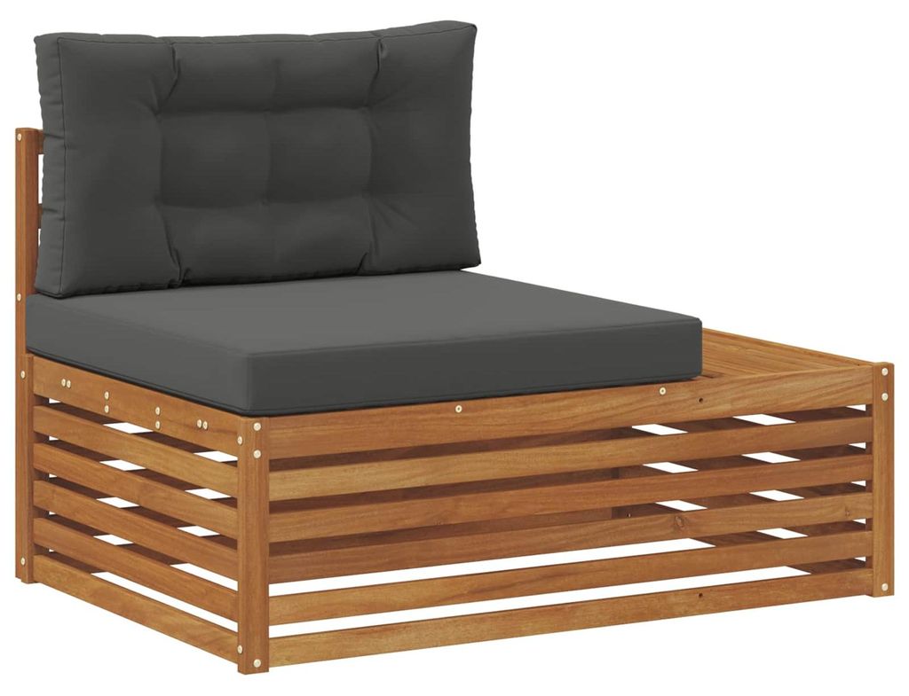 vidaXL Outdoor Endsofa Natur 115 x 83 x 73 cm Massivholz Akazie