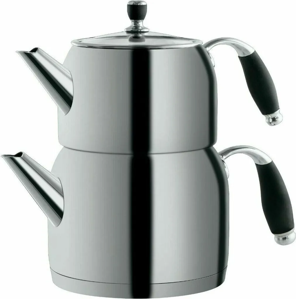 Set Regalo Teiera Turca MULEX MX02 Acciaio Argento 18/10