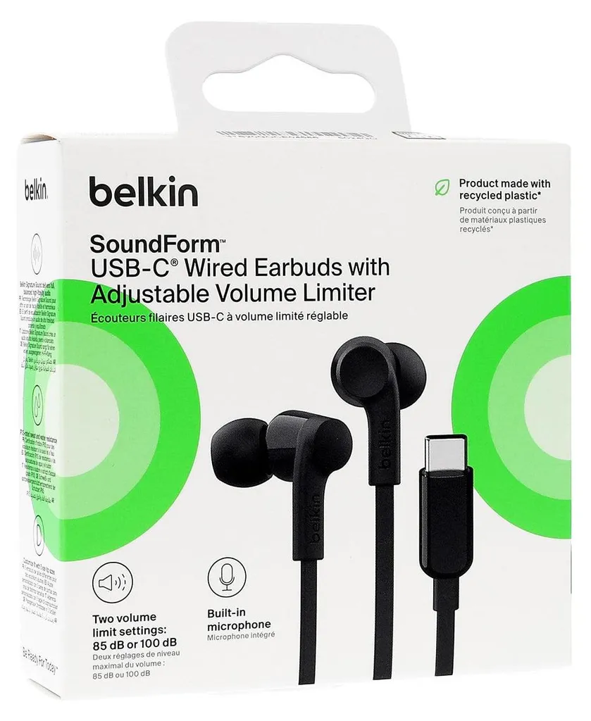 Belkin SoundForm Auricolari USB-C - Audio In-Ear per iPhone 15 e Android - 13