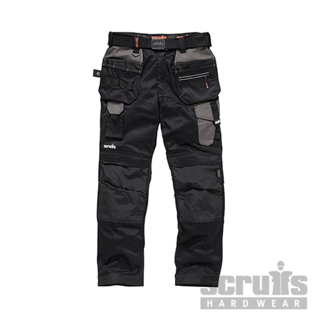 Arbeitshose mit Holstertaschen „Pro Flex“, schwarz Größe 24 kurz