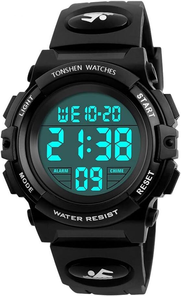 Unisex LED Digital Outdoor Sport Uhr Wasserdicht Armbanduhr Elektronische Militär Tactical Uhren 12H/24H Zeit Kalender Alarm Stoppuhr EL Licht Pla...
