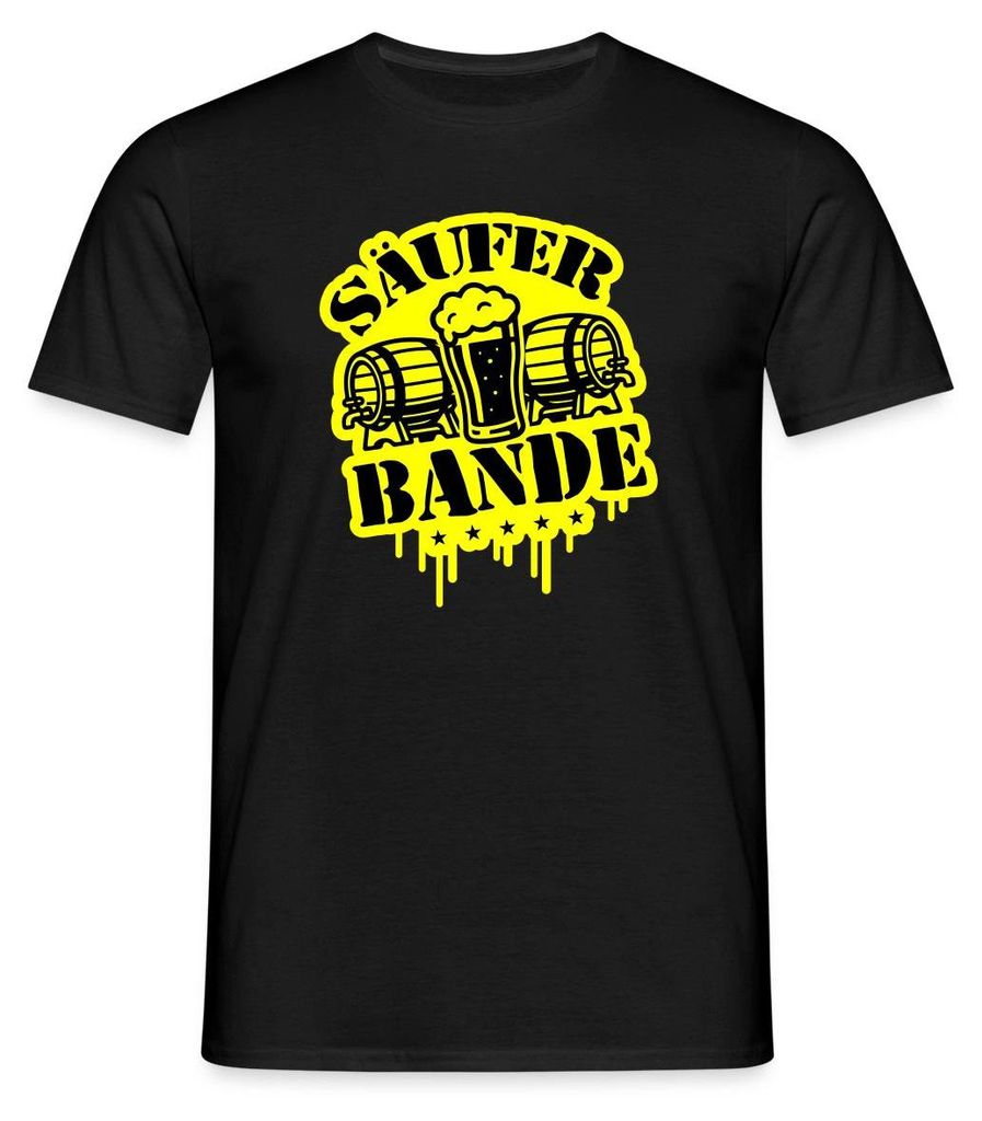 Spreadshirt JGA Männer | Säuferbande Männer T-Shirt, S, Schwarz