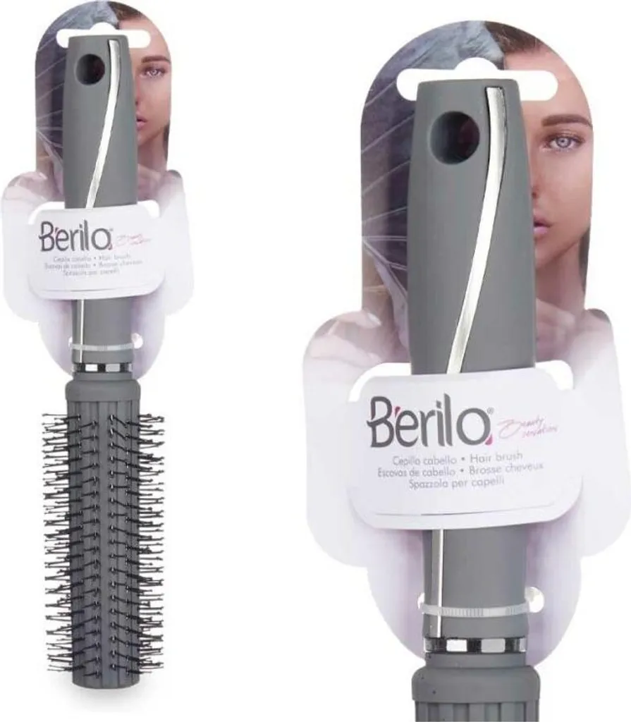 Lot de 12 Brosses de Nettoyage Rondes Berilo 352 en Silicone Grises