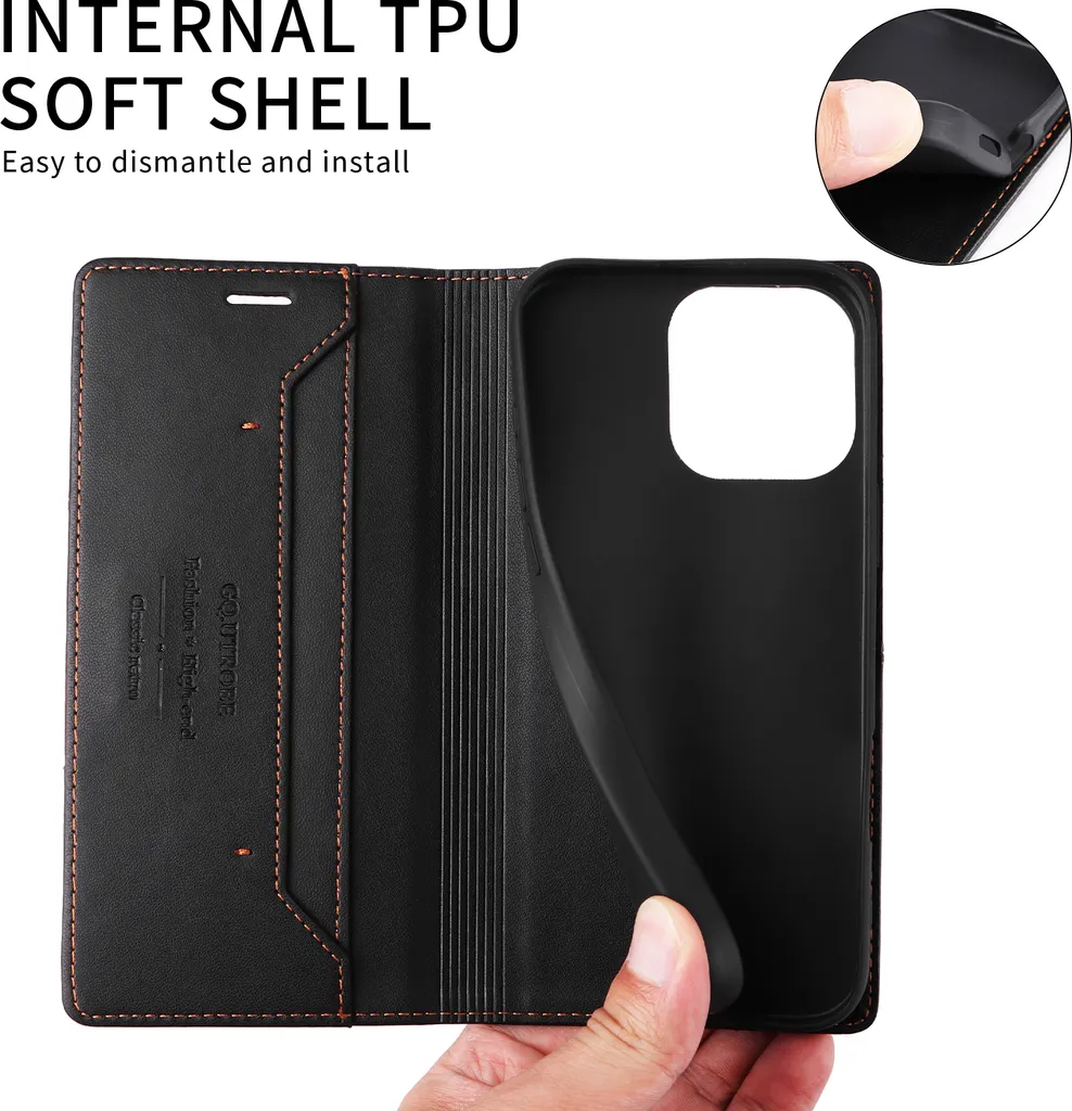 Custodia Xiaomi 14T Pro in Pelle: Wallet Case con Stand e Slot Carte - 7