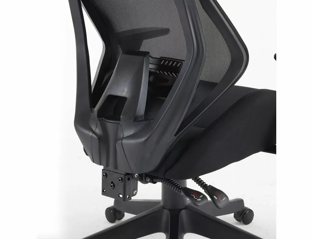Fauteuil de bureau pivotant GANDY noir avec dossier en maille aérée - 7