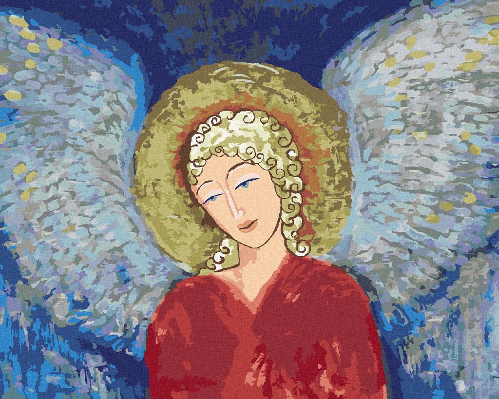 Zuty - Malen nach Zahlen - WEIHNACHTSENGEL III, 40x50 cm, mit Keilrahmen (bereits gespannt)