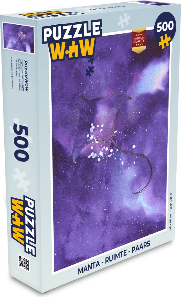 MuchoWow Puzzle 500 Teile Manta - Weltraum - Lila - Denken - Spiel - Toy