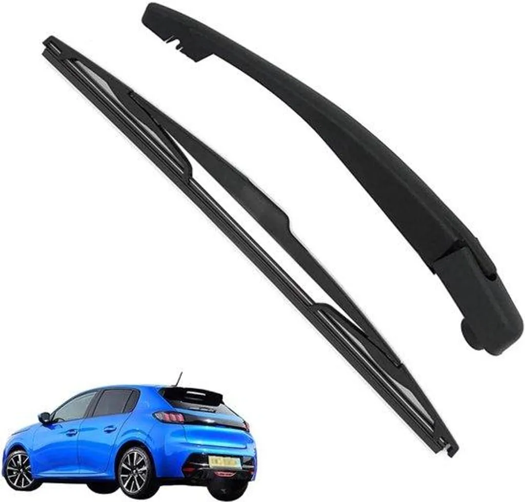 Kit essuie-glace arrière complet pour Peugeot 208 toutes saisons noir
