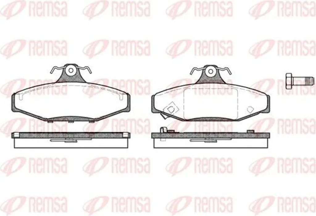Plaquettes de frein haute performance REMSA 0335.12 avec norme OE Lancia