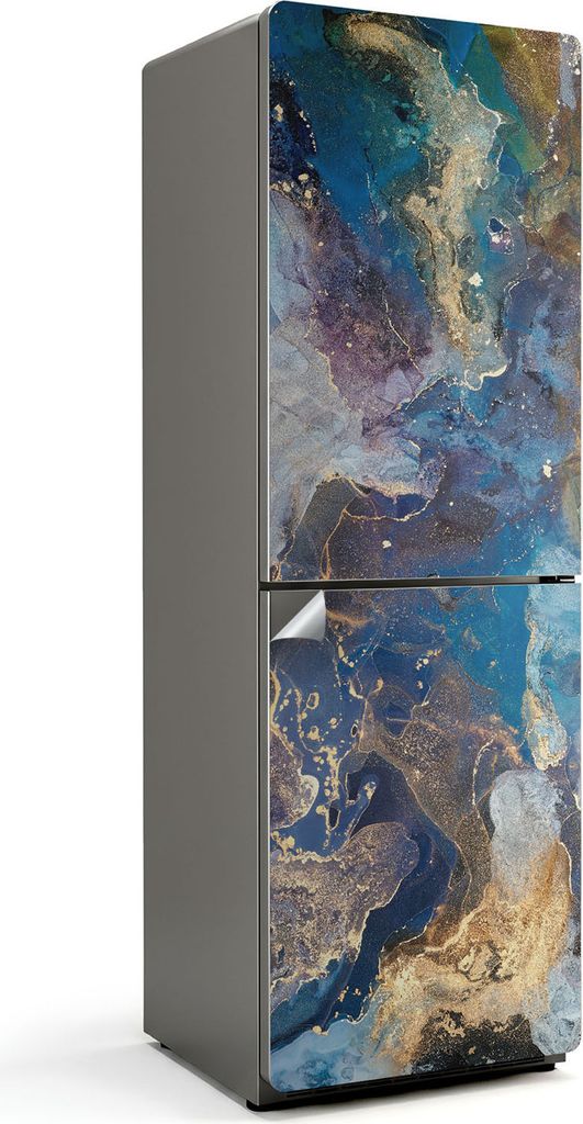 Abstraktes Aquarellmuster – Kühlschrank Aufkleber – Klebefolie Kühlschrank – Kühlschrank Nachbildung – Kühlschrankfolie selbstklebend ...
