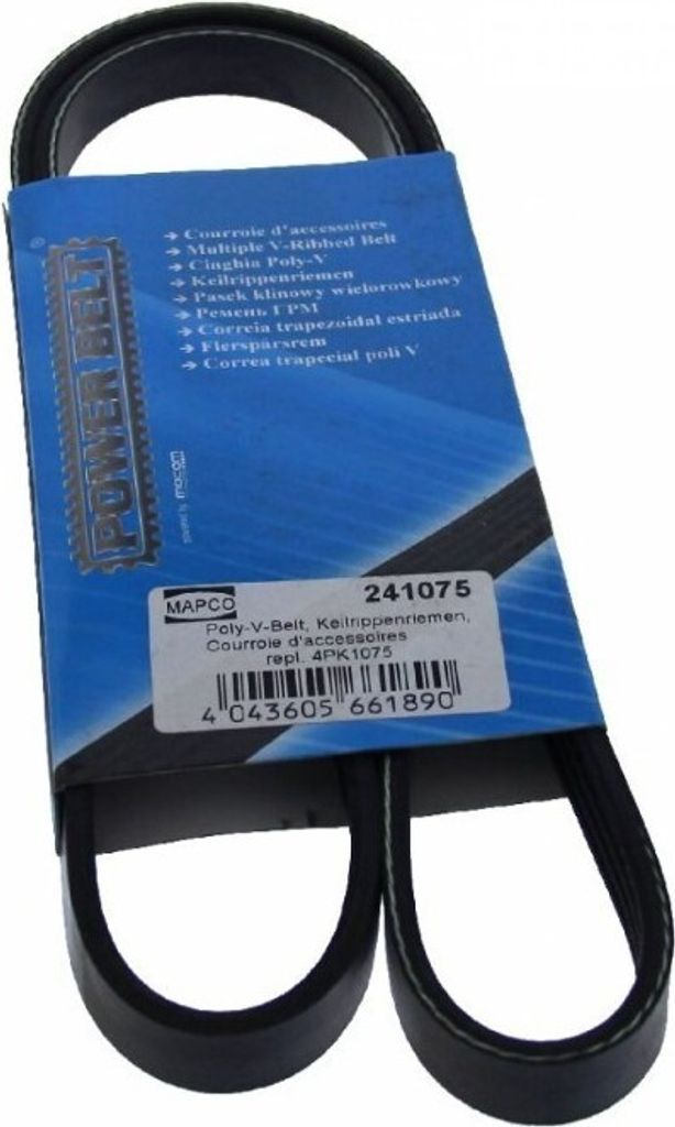 MAPCO Keilrippenriemen 1075mm für RENAULT CLIO I (B/C57, 5/357) 241075