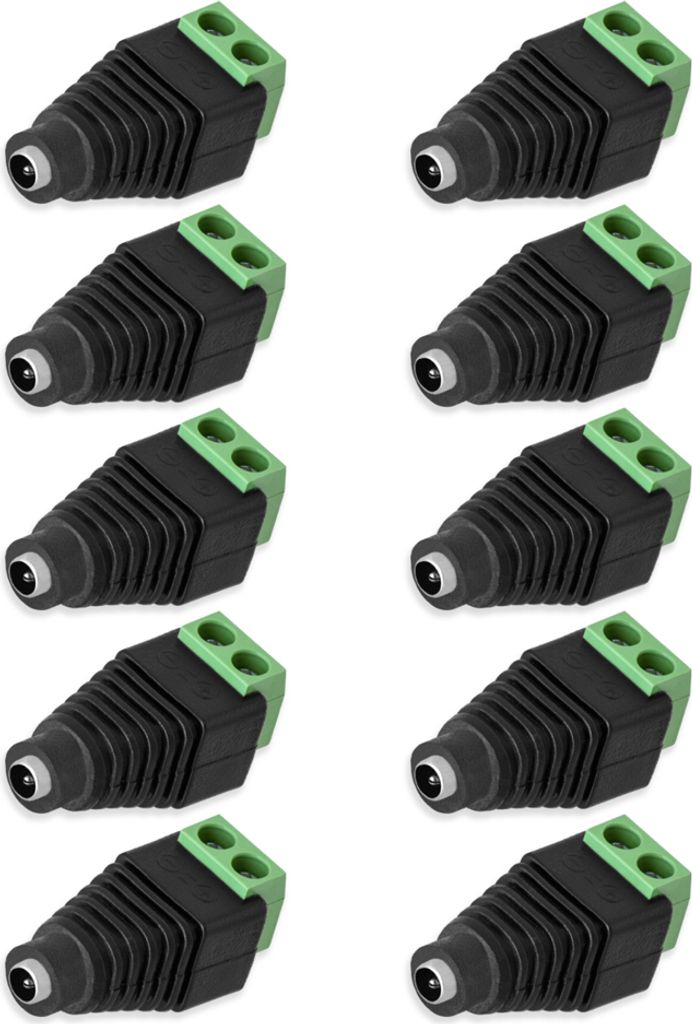 10x DC Buchse Hohlbuchse 1,35 mm - 3,5 mm Adapter Stecker > Terminal Block 2 Pin Schraubbar