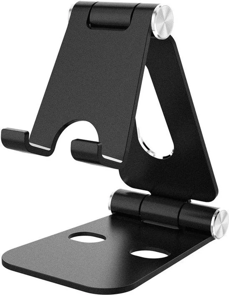 Support téléphone réglable et pliable en aluminium avec patins silicone