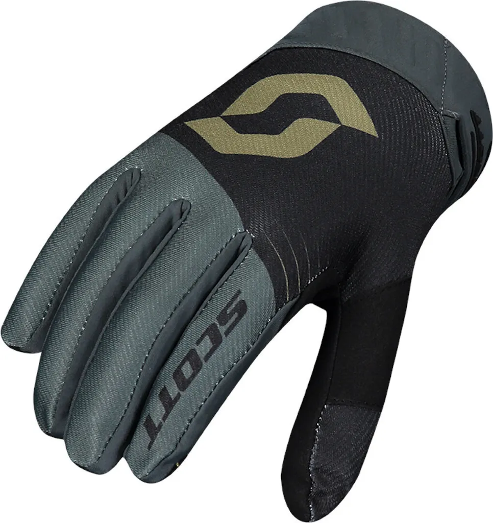 Gants Motocross Scott 450 Podium Noir et Or Taille XL pour Pilote