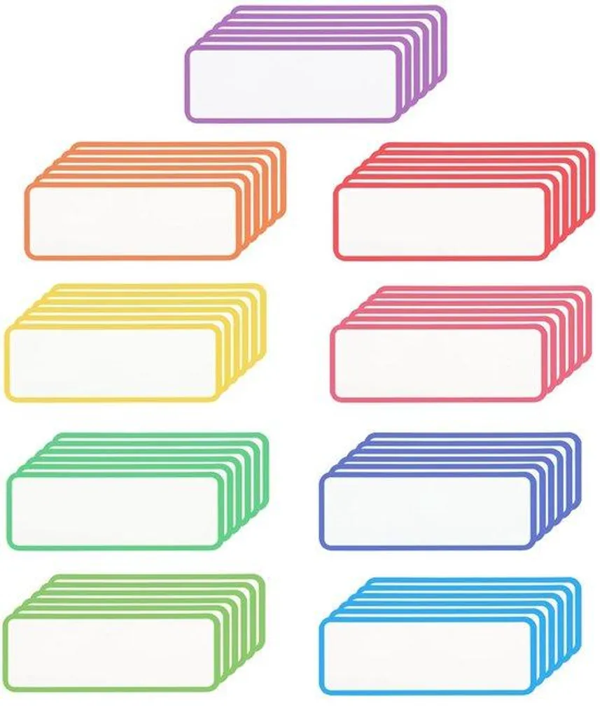Lot d'Étiquettes Magnétiques Effaçables 8x3 cm pour Planning et Tableau
