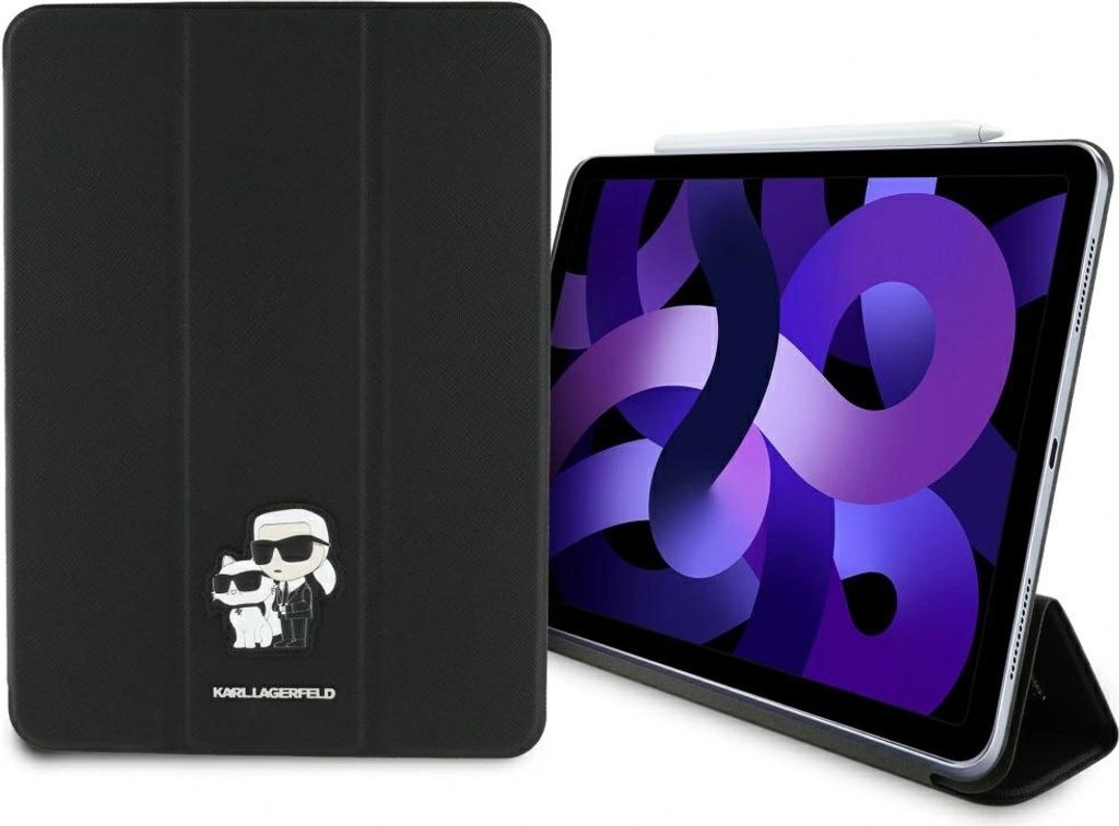 Karl Lagerfeld KLFC11RM24SAKCK Apple iPad Air 11" 2024 (6. Generation) Buchhülle Saffiano Magnetic Karl & Choupette schwarz