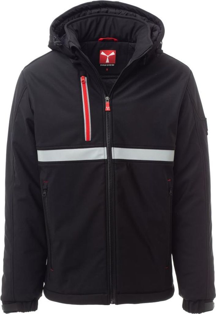 Herren Softshelljacke Gefüttert "WISE PAD" - Payper Schwarz/Schwarz XS