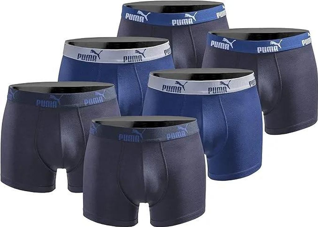 Puma Herren Boxershorts BLUE aus Baumwolle, Unterhosen für Männer, Gr. M