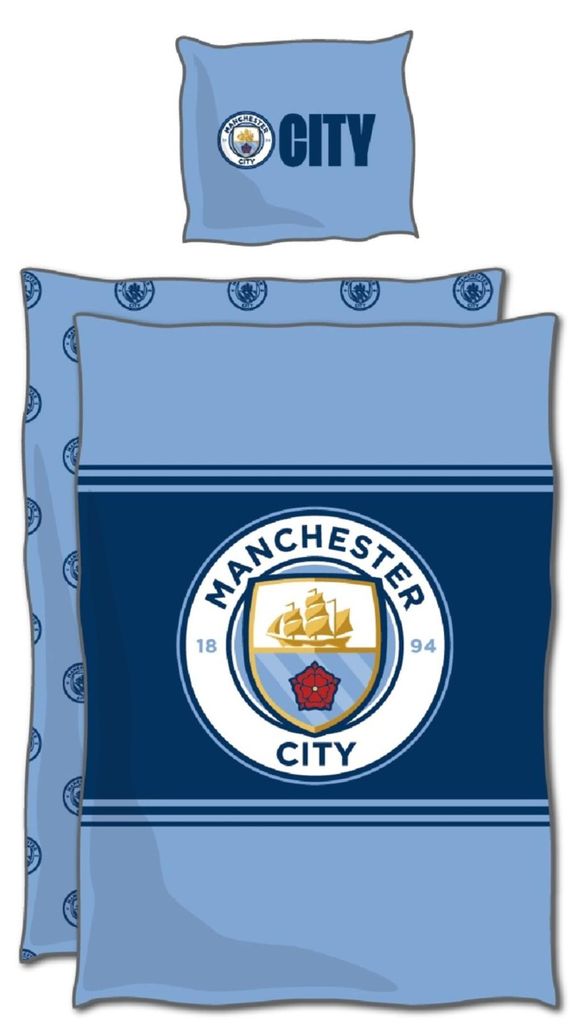 Manchester City Baumwolle Bettwäsche Bettbezug 140x200 cm & Produktbild 