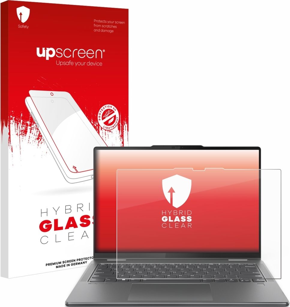 upscreen Schutzglas für Lenovo Yoga 7 2-in-1 Gen 9 14" Schutzfolie Panzer Folie Glas Display Schutz klar