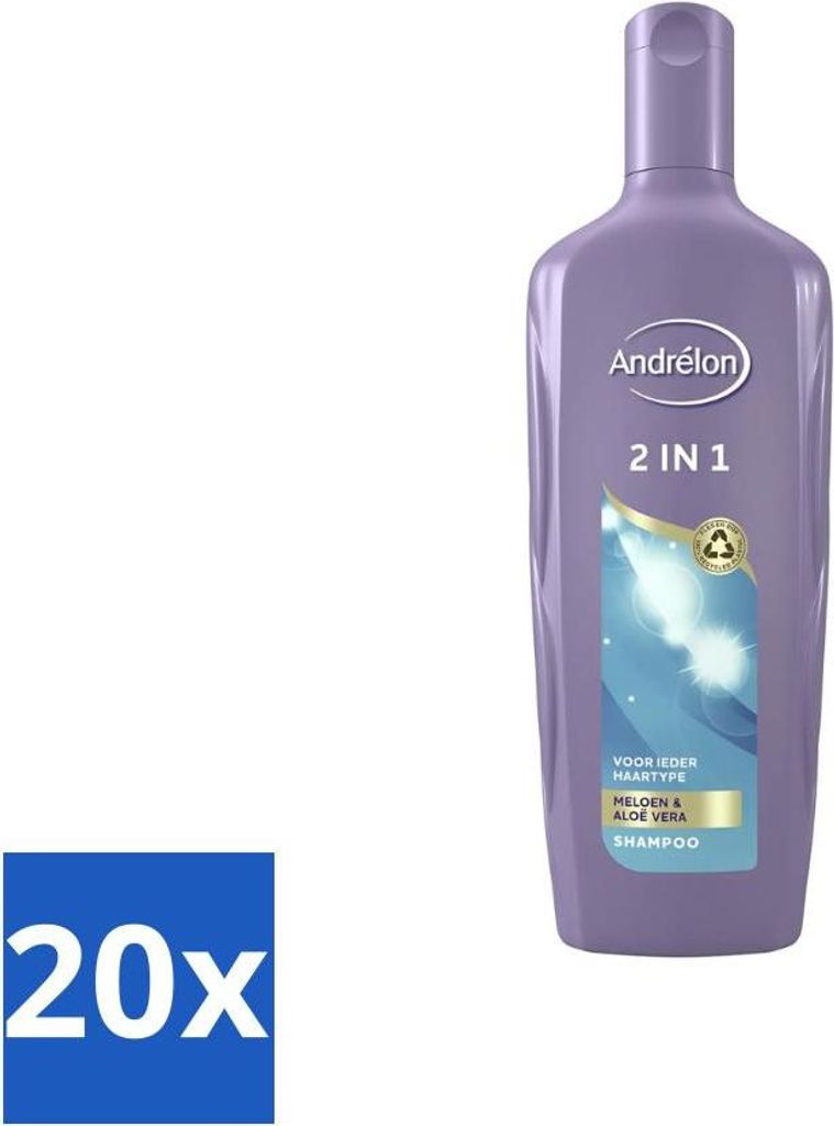 Andrélon 2-in-1 Shampoo - Reinigt & Pflegt - 300 ml - Vorteilspack - 20 Stücke