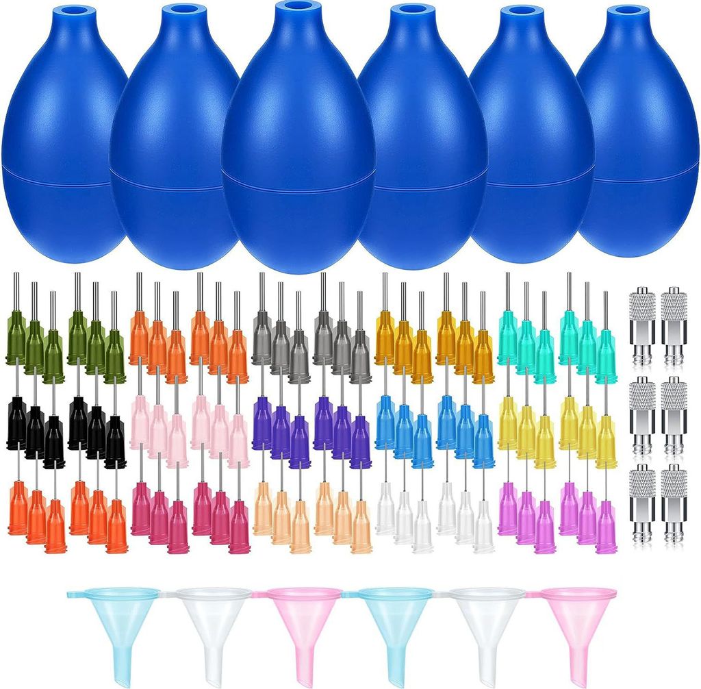 108-teiliges Töpferwerkzeug mit Rutschanhängerflasche, sortierter Nadel mit feiner Spitze, Ersatz-Fülltrichteranschluss, Präzisionsapplikator, ...