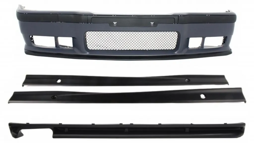 Remplacer pare-chocs cassé BMW E36 par kit complet style M3 prêt à peindre