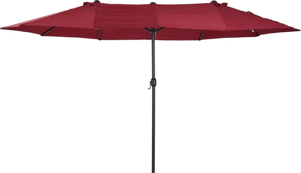 Parasol double XL rouge : stoppez la chaleur et les UV sur la terrasse