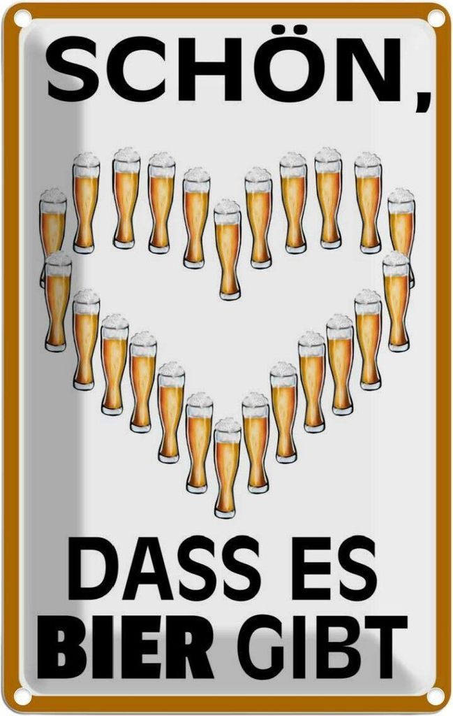 vianmo Blechschild 30x20 cm schön dass es Bier gibt Essen Trinken