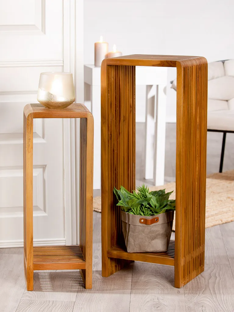Gilde Bois Table d'appoint Cali Set de 2 pièces 51388 Design Industriel