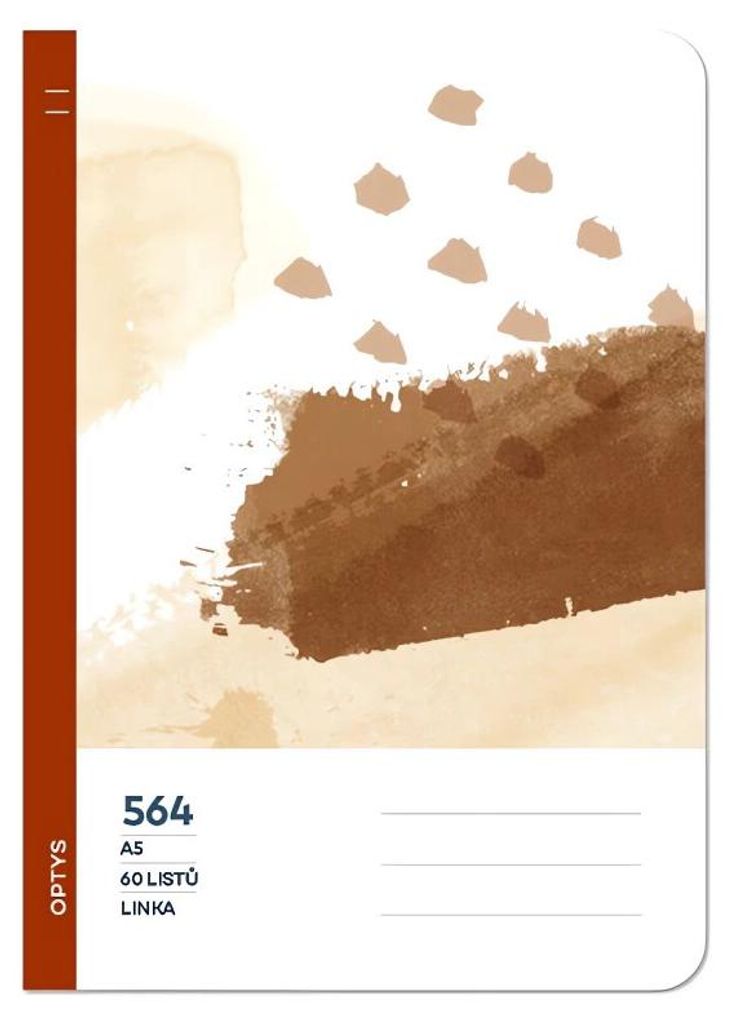 OPTYS Schulheft 564, holzfrei, liniert, schokoladenbraun