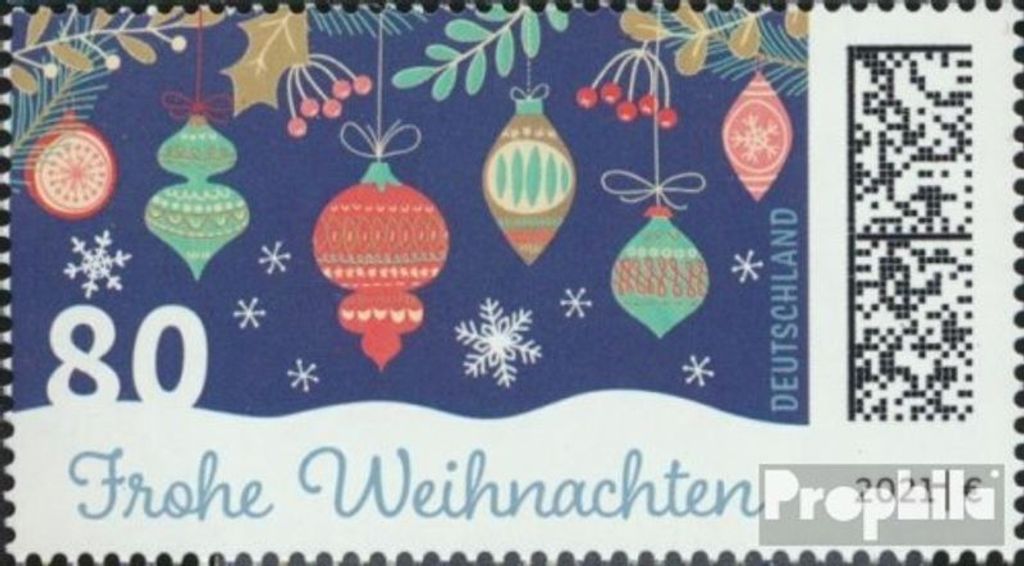 Briefmarken BRD (BR.Deutschland) 2021 Mi 3640 (kompl.Ausg.) postfrisch Frohe Weihnachten