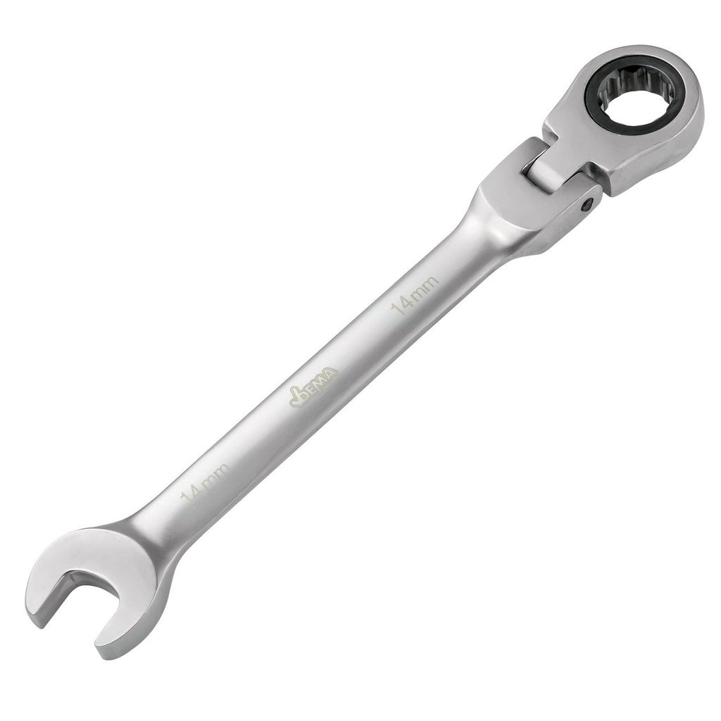 DEMA Gelenk- Maul- Ring- Ratschenschlüssel 14 mm Produktbild 