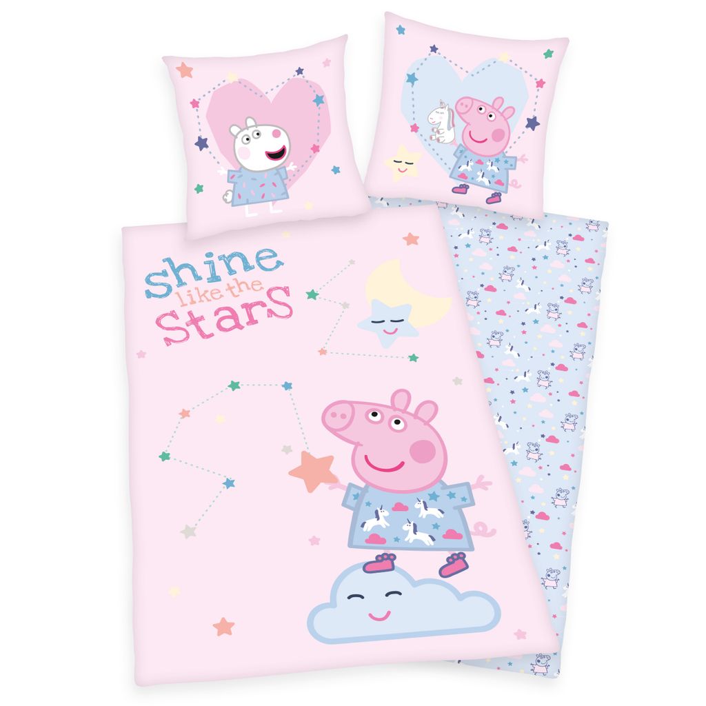 Peppa Pig Bettwäsche / Kinderbettwäsche, 100% Baumwolle ( Produktbild 