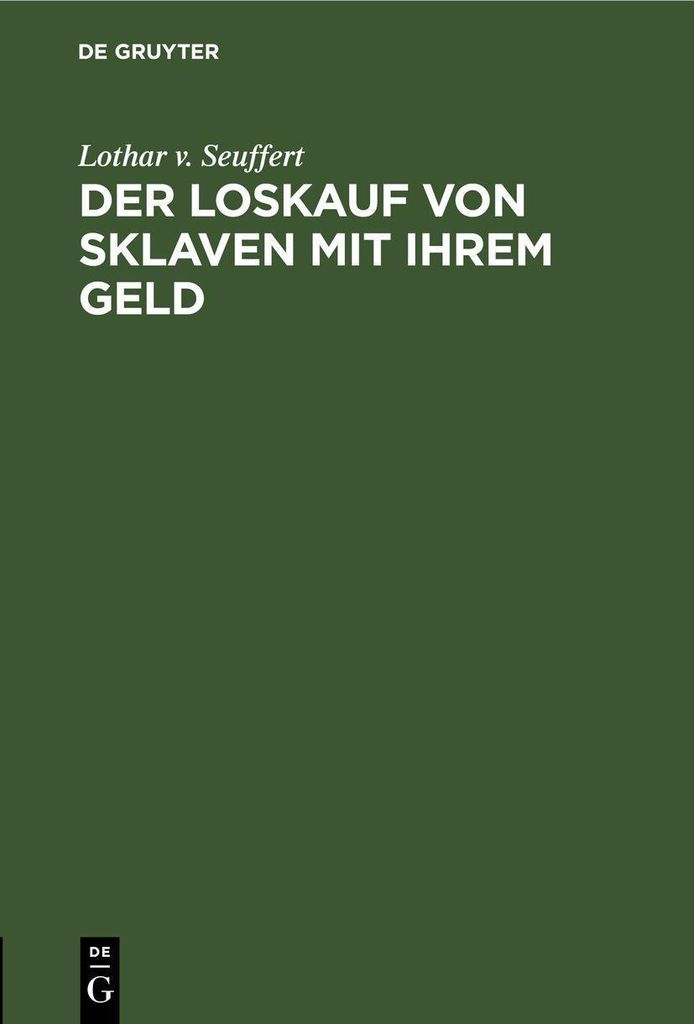 Der Loskauf von Sklaven mit Ihrem Geld